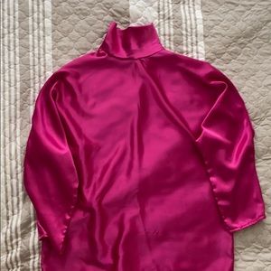 Vintage Satin Mockneck Blouse